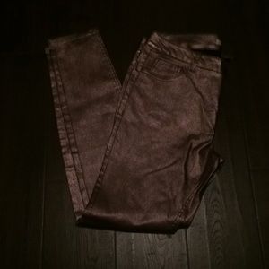 Refuge 14 bronze metallic skinnies
